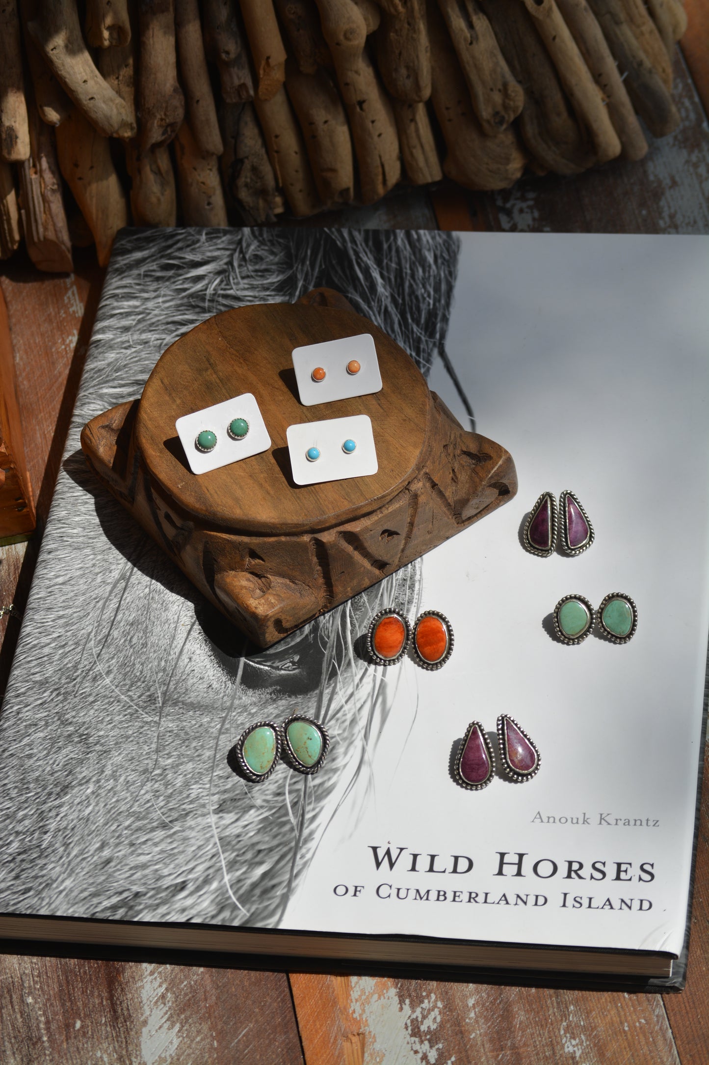 "Iris" Purple Spiny Oyster Studs