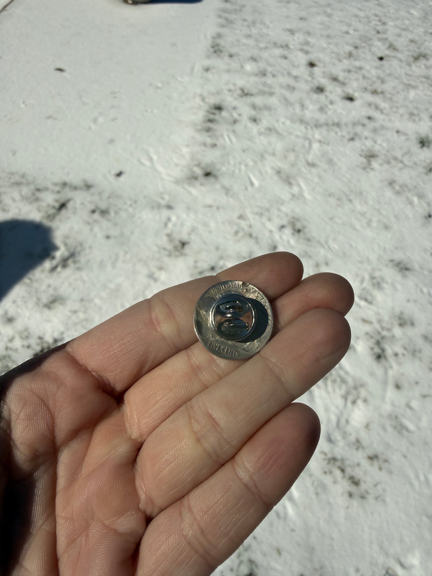 Handmade Buffalo Nickel Pin with Kingman Turquoise
