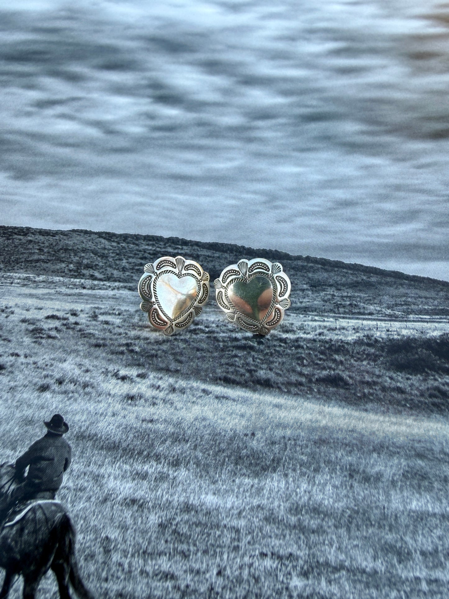 PRE ORDER Heart Concho Studs