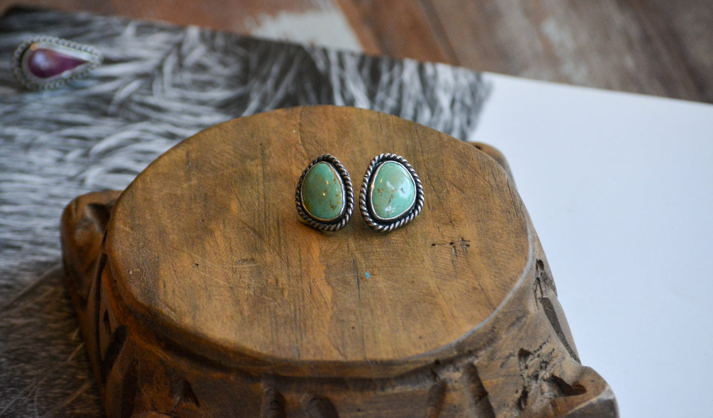 "Poppy" Turquoise Studs