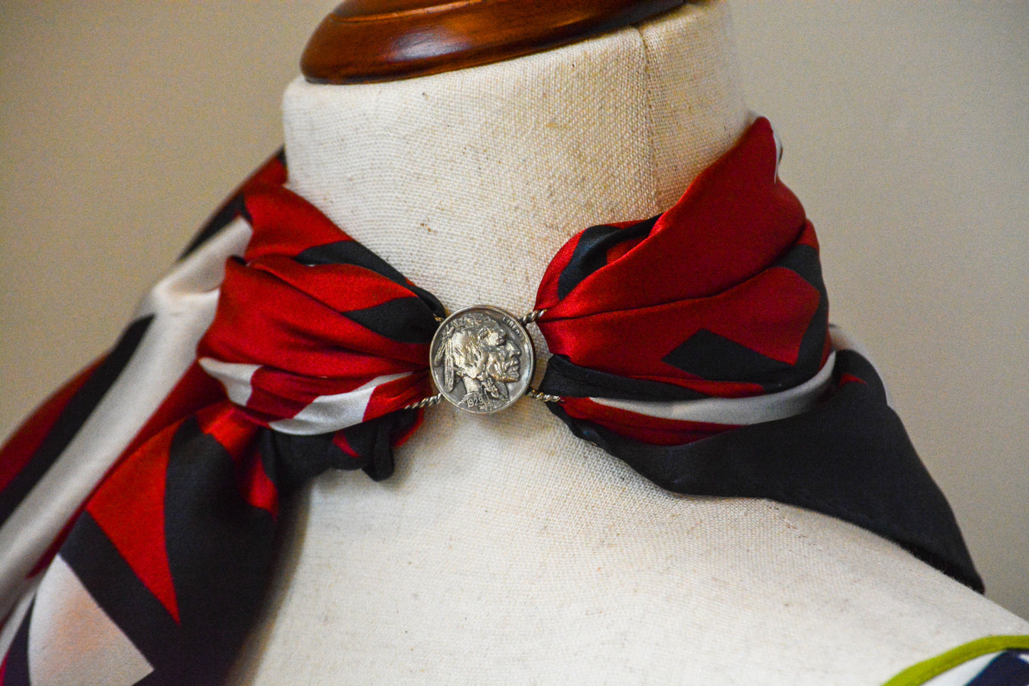 Buffalo/Indian Head Nickel Scarf/Twilly Slide