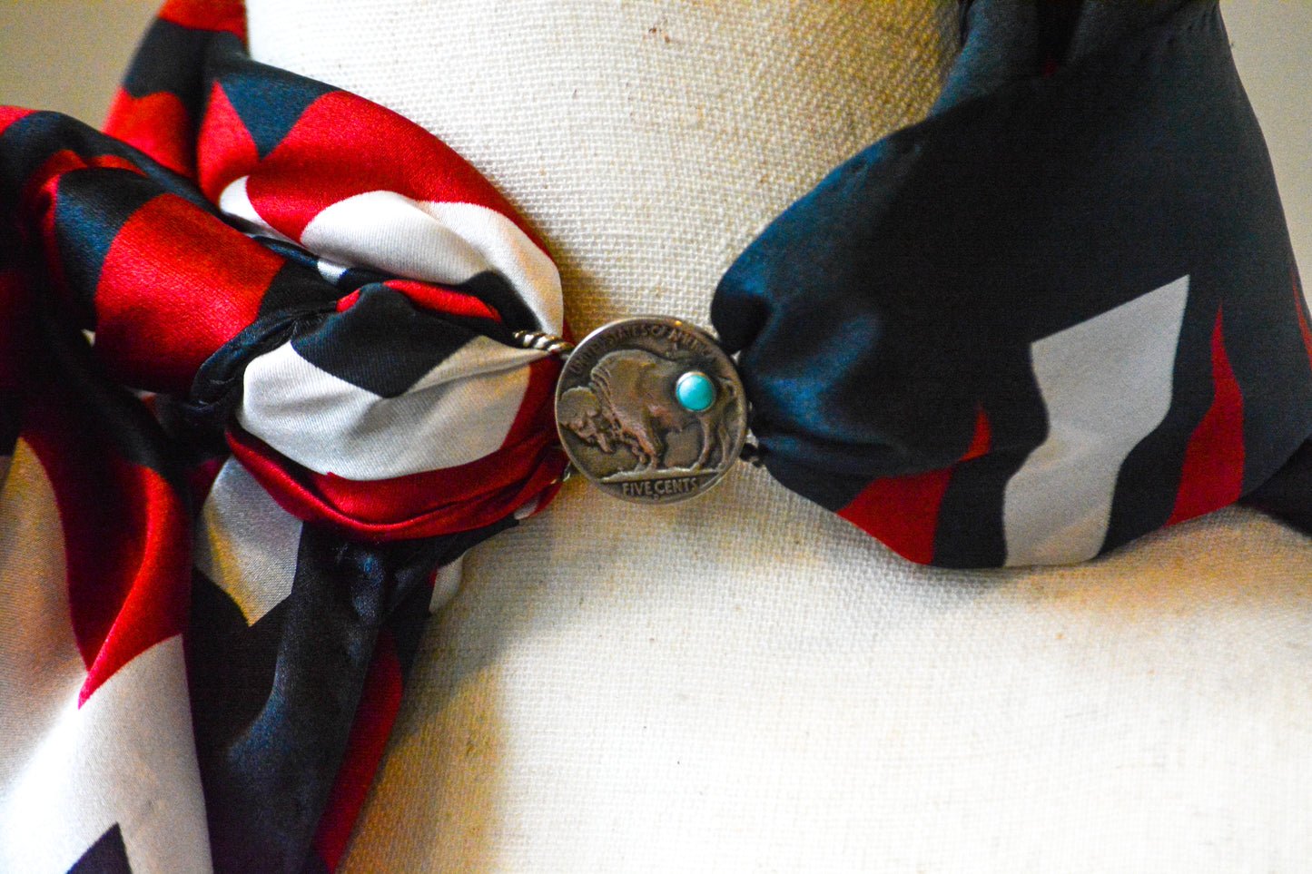 Buffalo/Indian Head Nickel Scarf/Twilly Slide