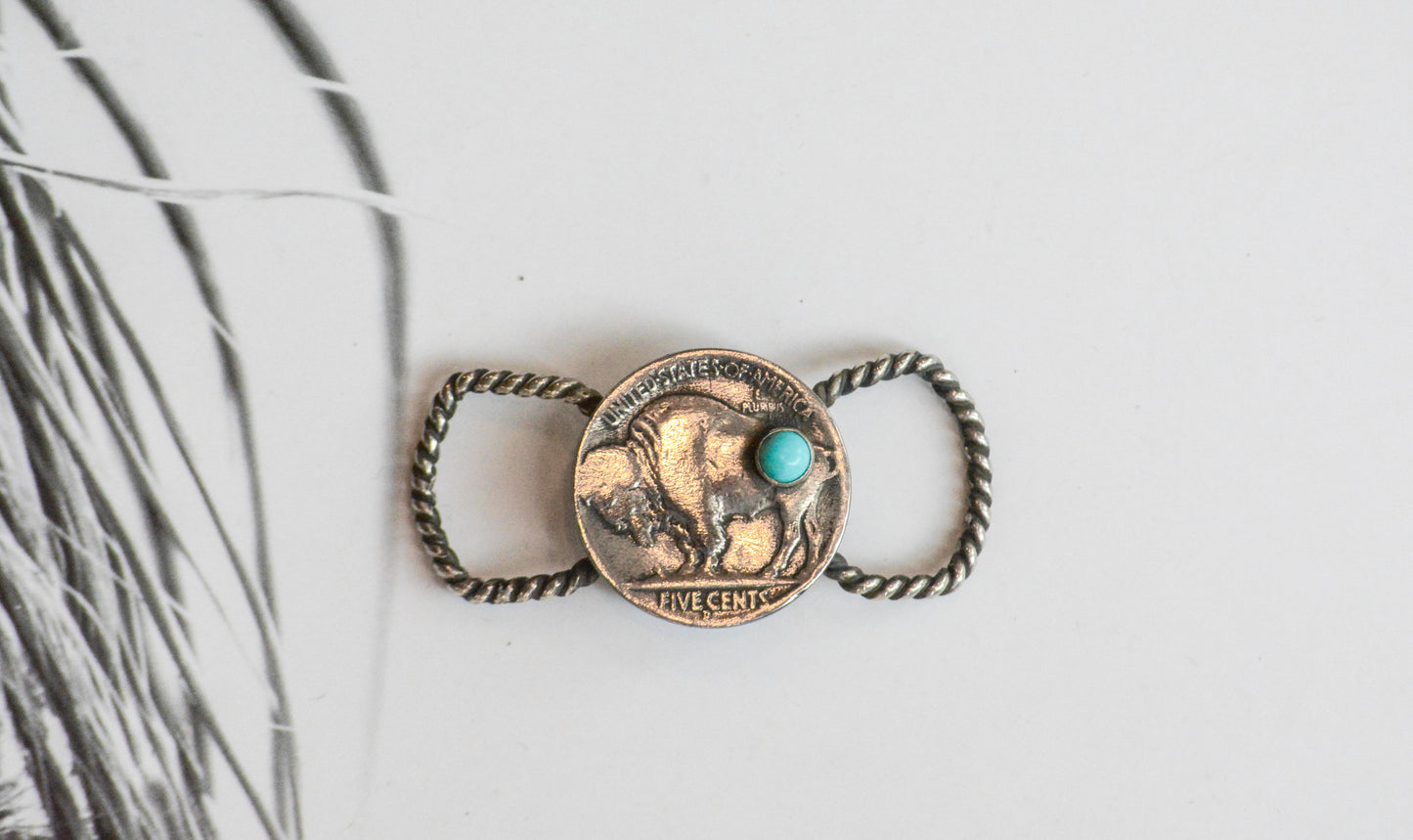 Buffalo/Indian Head Nickel Scarf/Twilly Slide