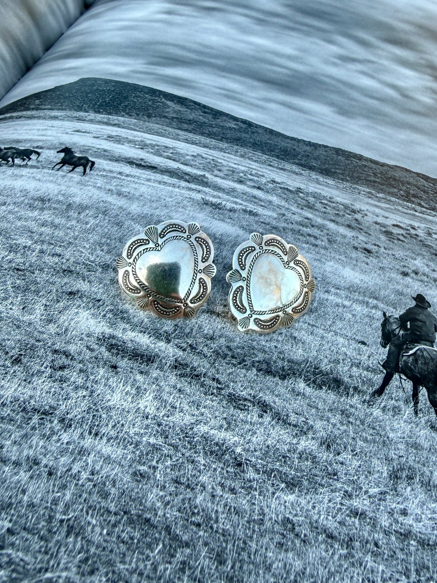 PRE ORDER Heart Concho Studs