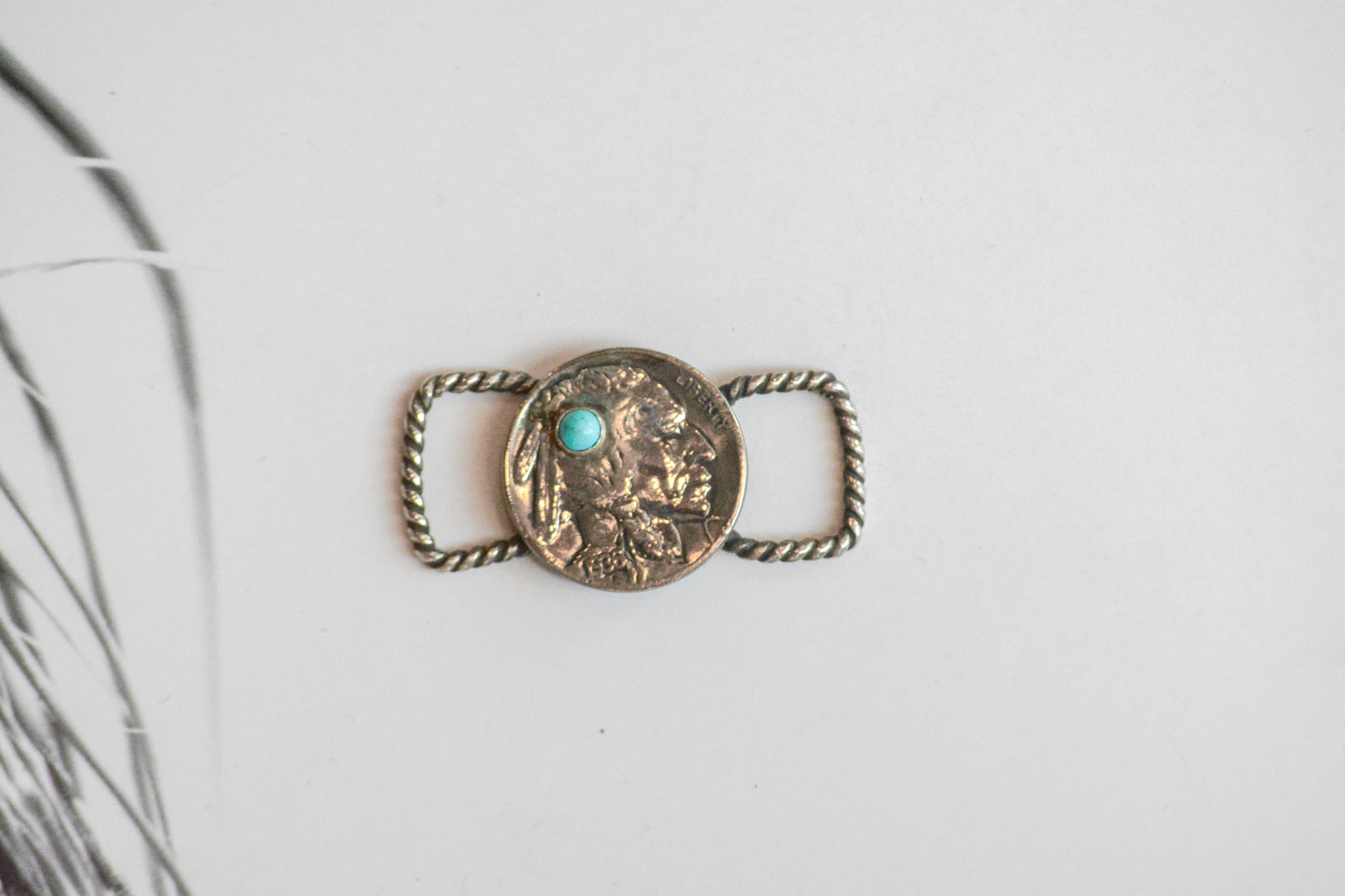 Buffalo/Indian Head Nickel Scarf/Twilly Slide