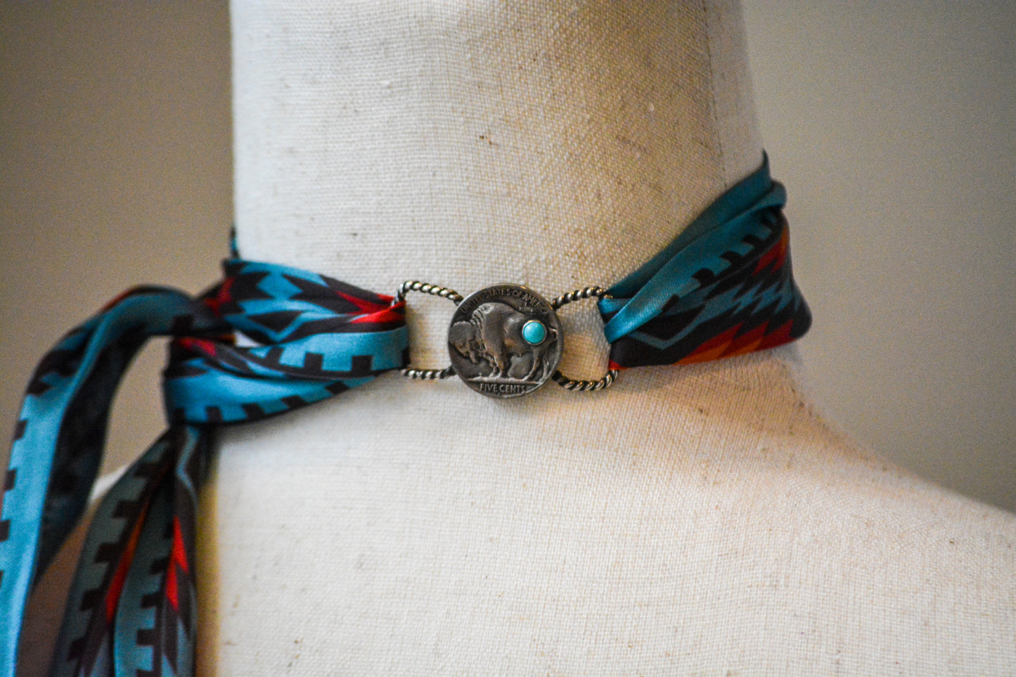 Buffalo/Indian Head Nickel Scarf/Twilly Slide