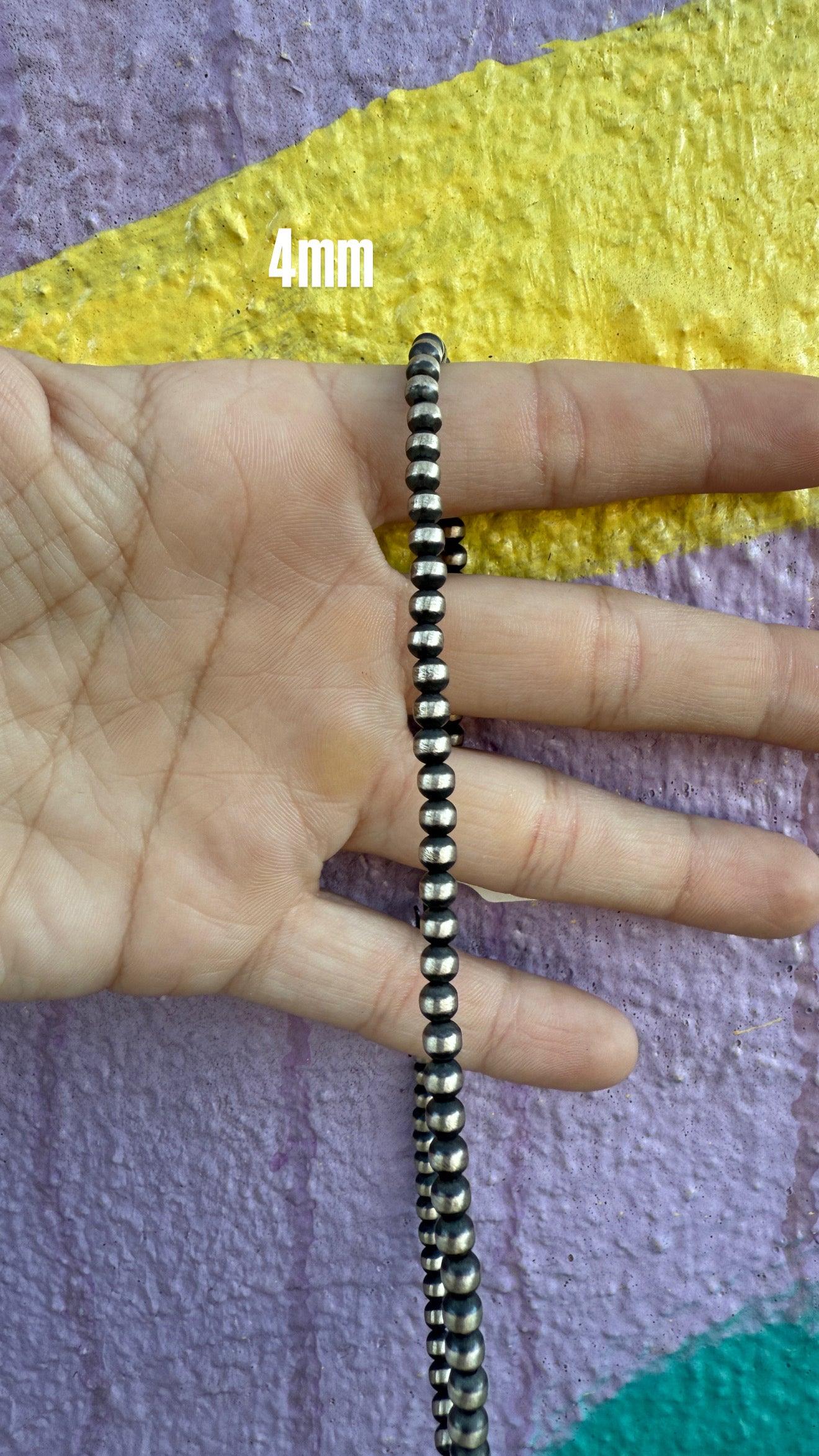 Permanent Pearls- 4mm plain sterling bead