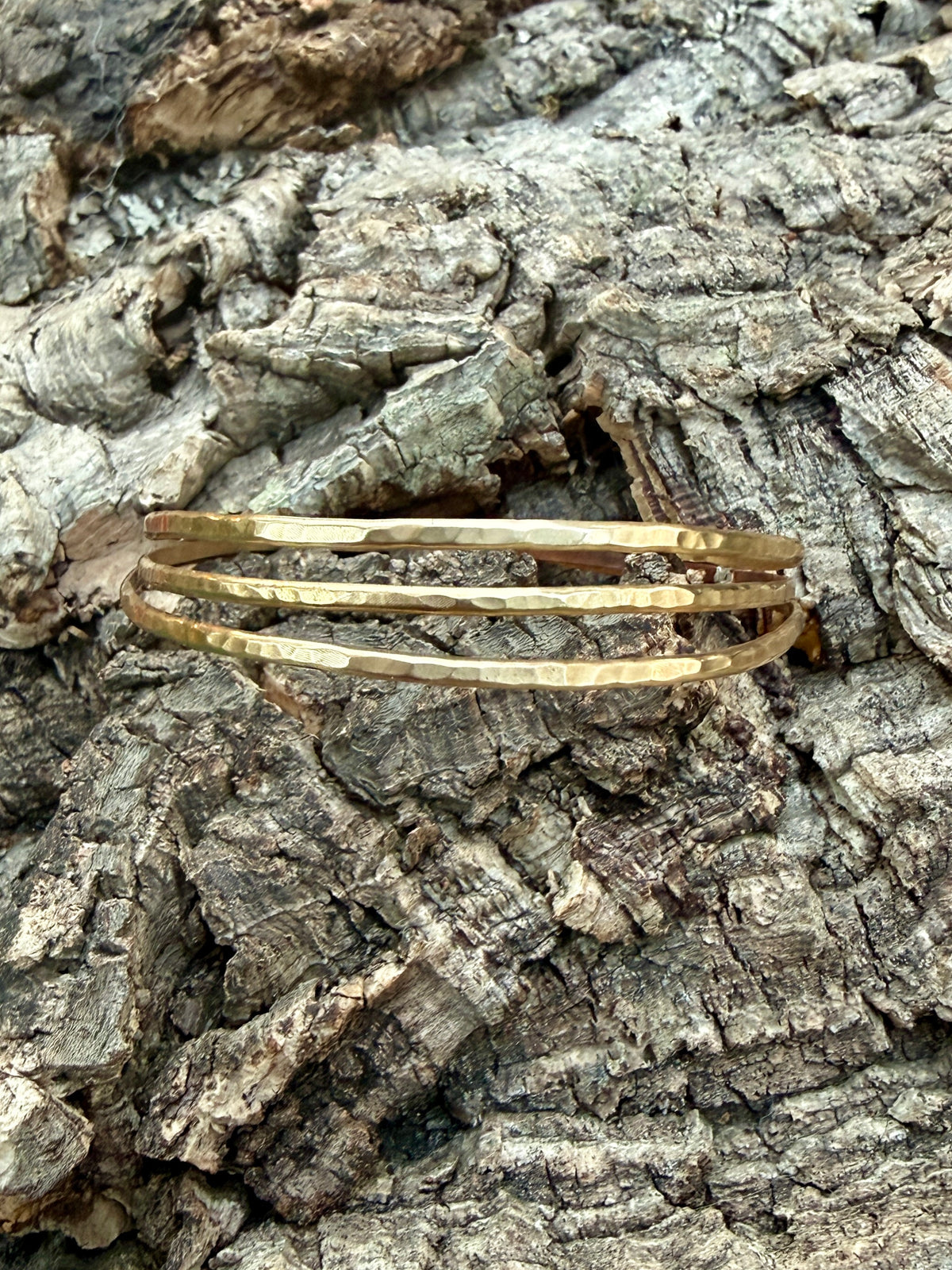 Hammered Brass Bangles