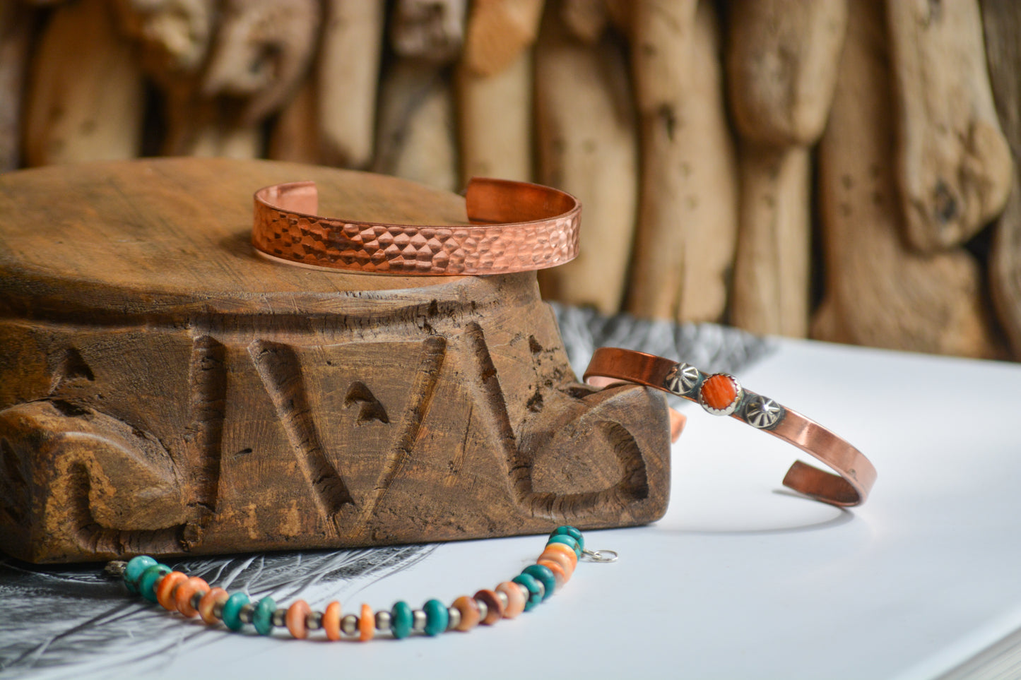 "Meadow" Hammered Copper Cuff