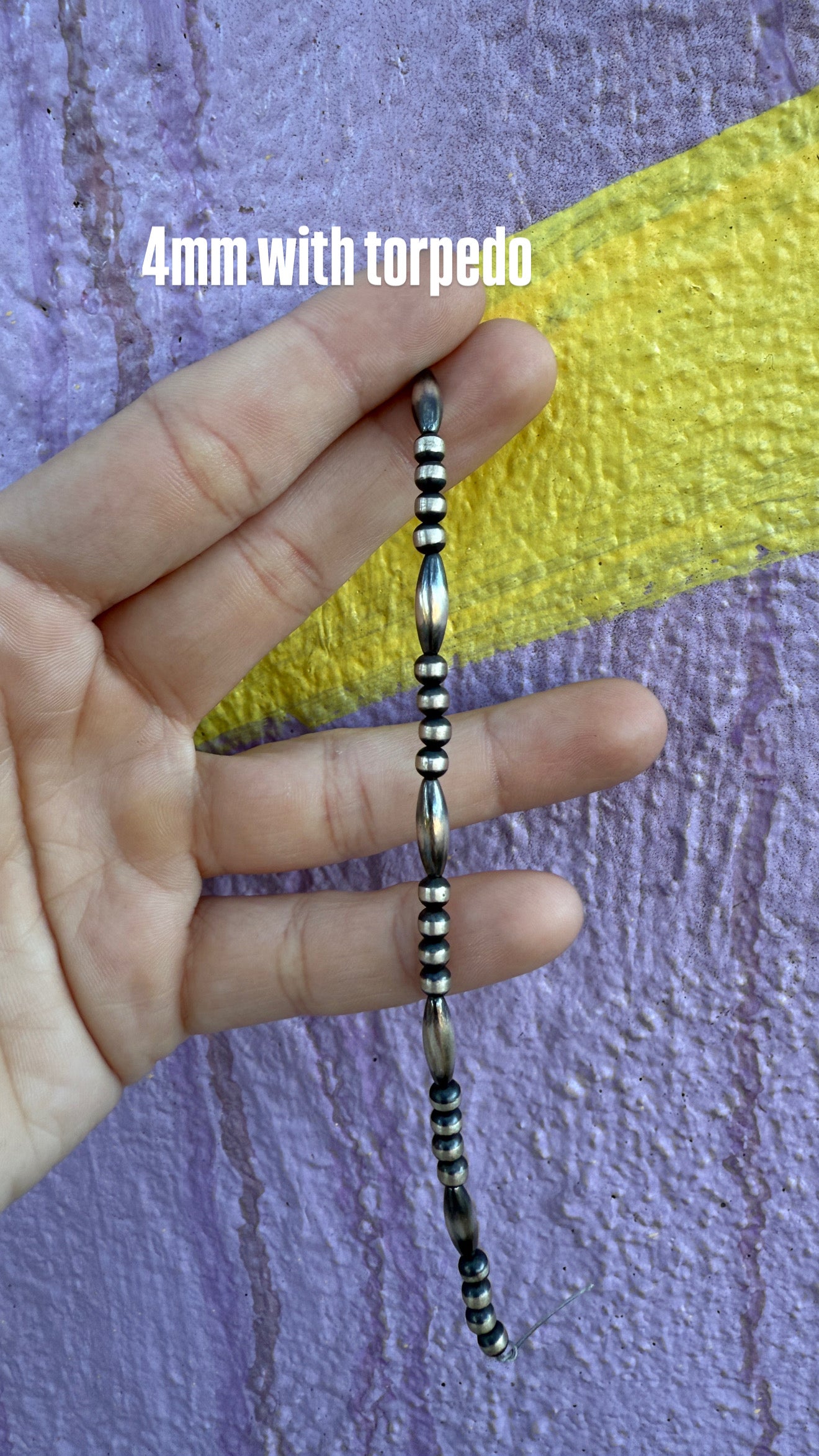 Permanent Pearls- 4mm Sterling beads with torpedo bead
