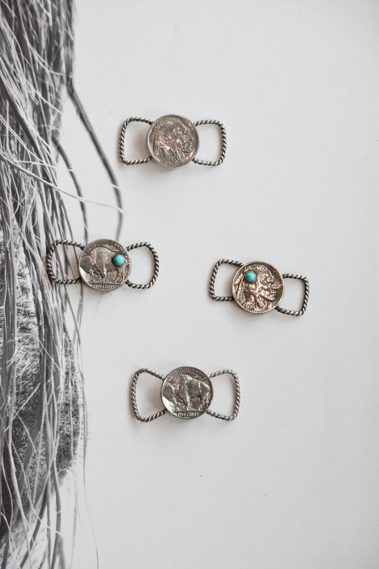 Buffalo/Indian Head Nickel Scarf/Twilly Slide