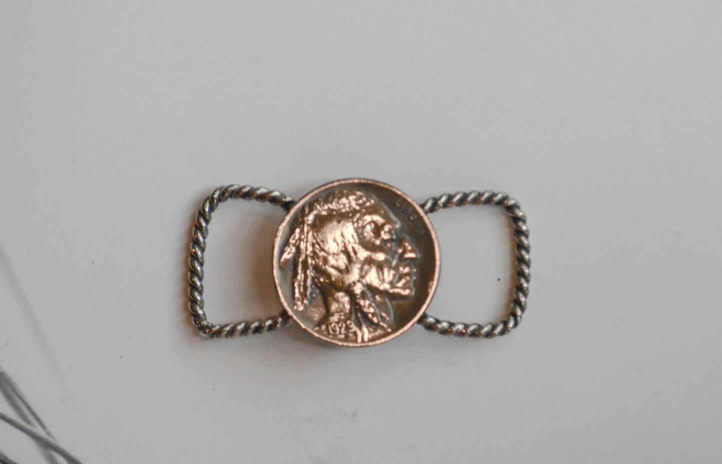 Buffalo/Indian Head Nickel Scarf/Twilly Slide