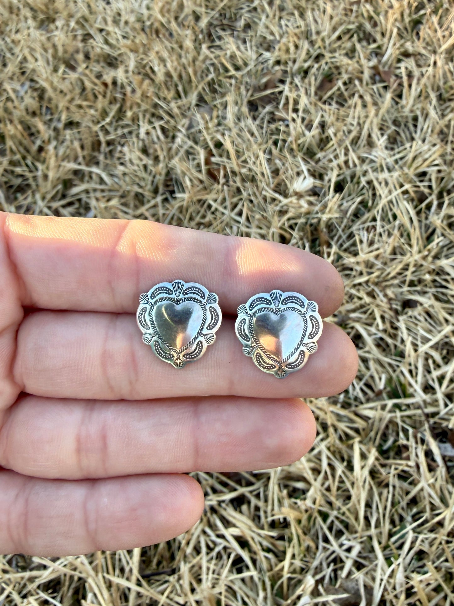 PRE ORDER Heart Concho Studs