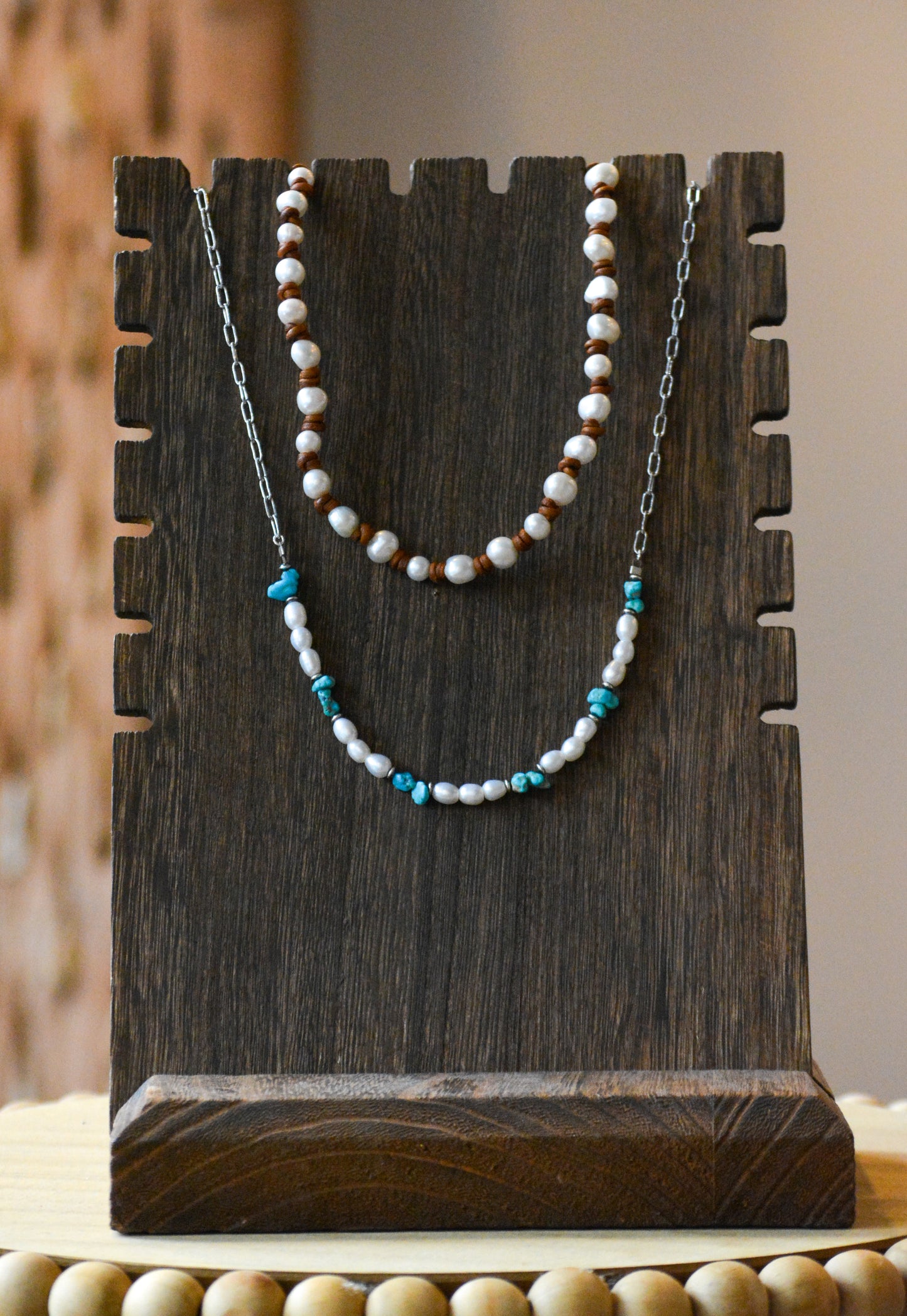"Galveston" Beaded Layering Necklace- choker length
