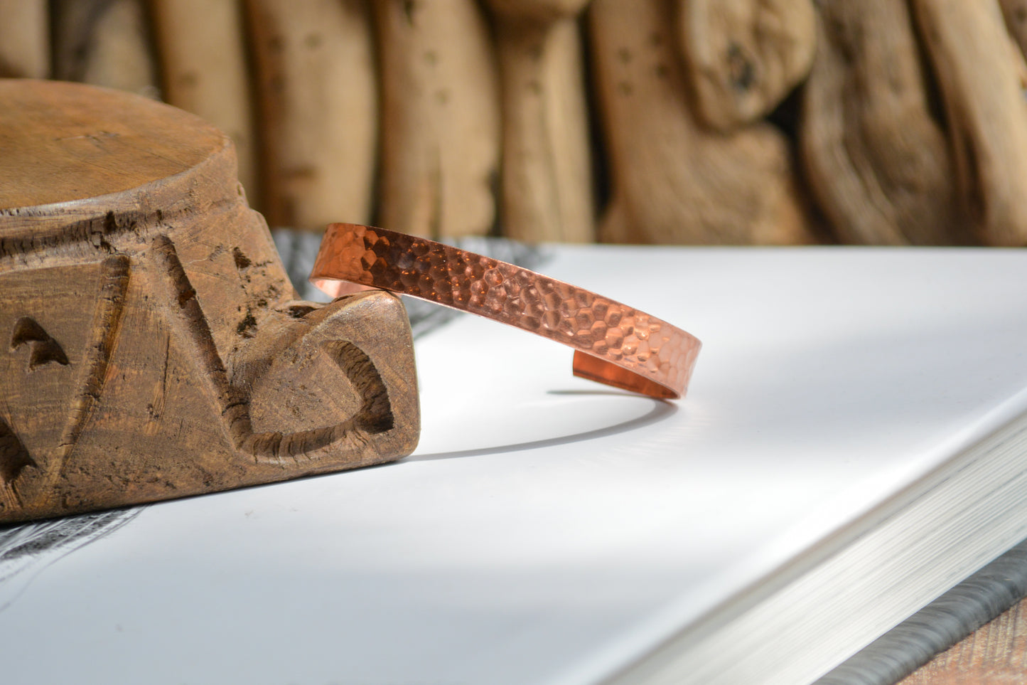 "Meadow" Hammered Copper Cuff