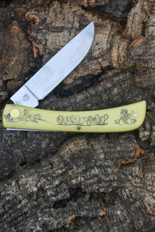 “Cow Camp” hand engraved sodbuster