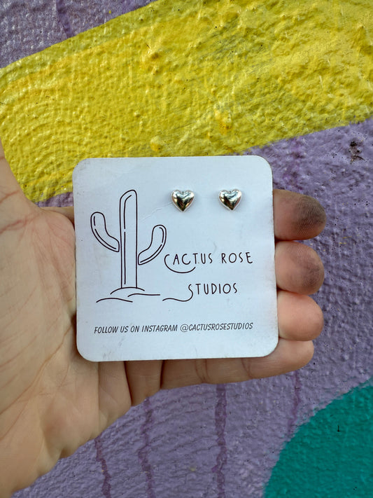Puffy Heart Studs