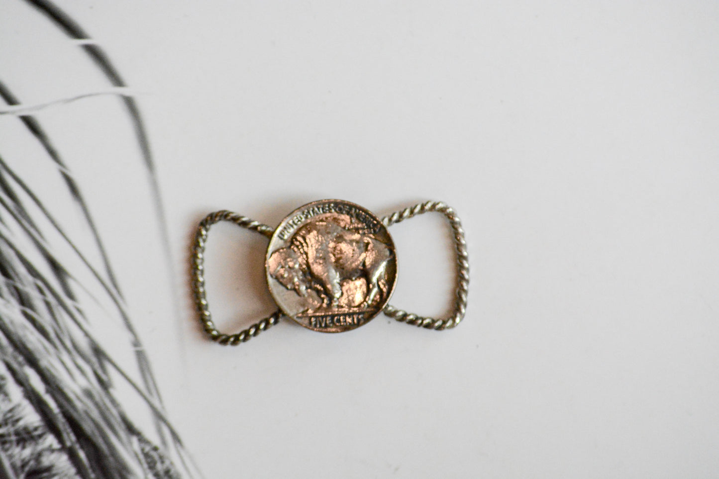 Buffalo/Indian Head Nickel Scarf/Twilly Slide