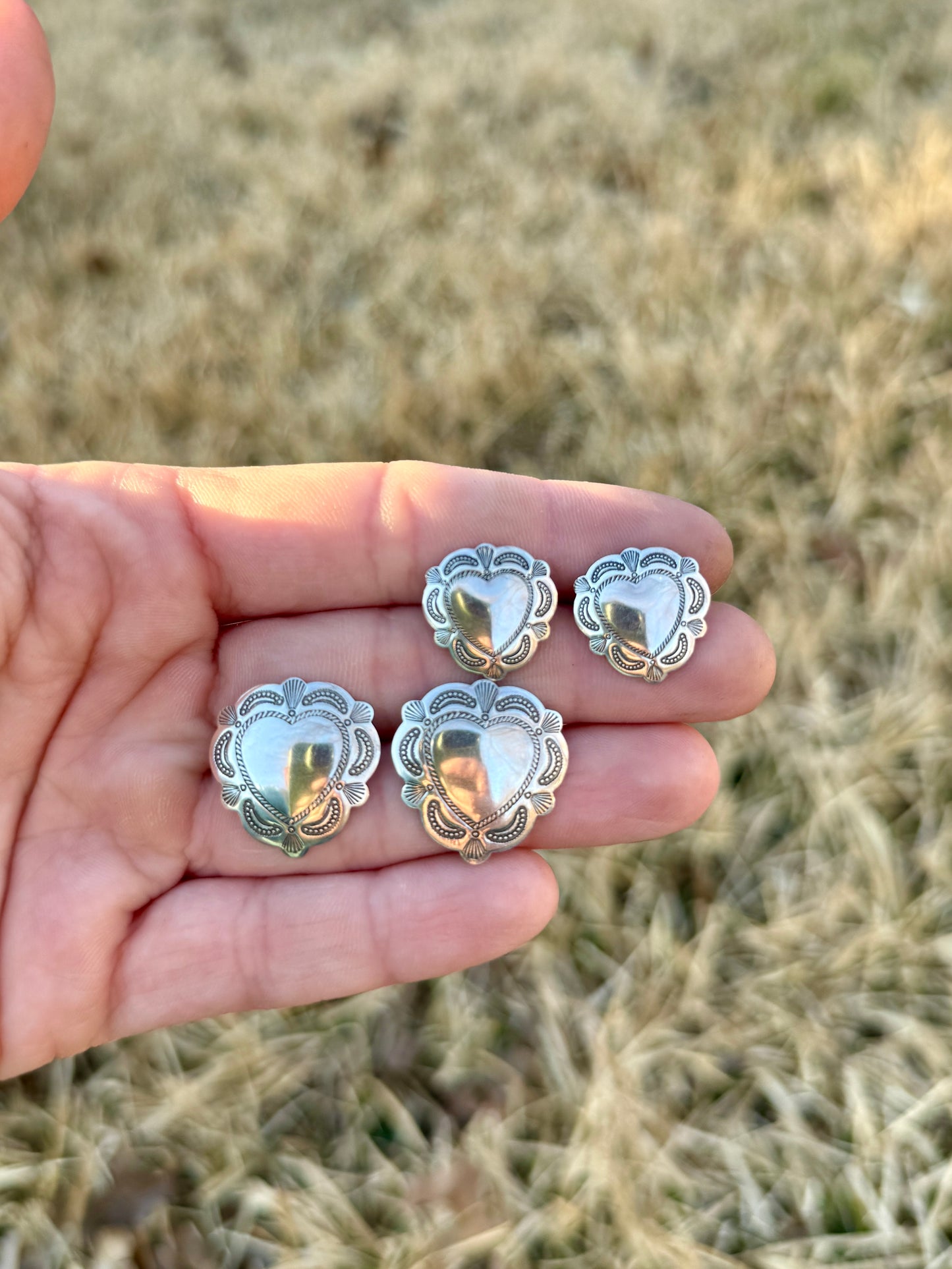 PRE ORDER Heart Concho Studs