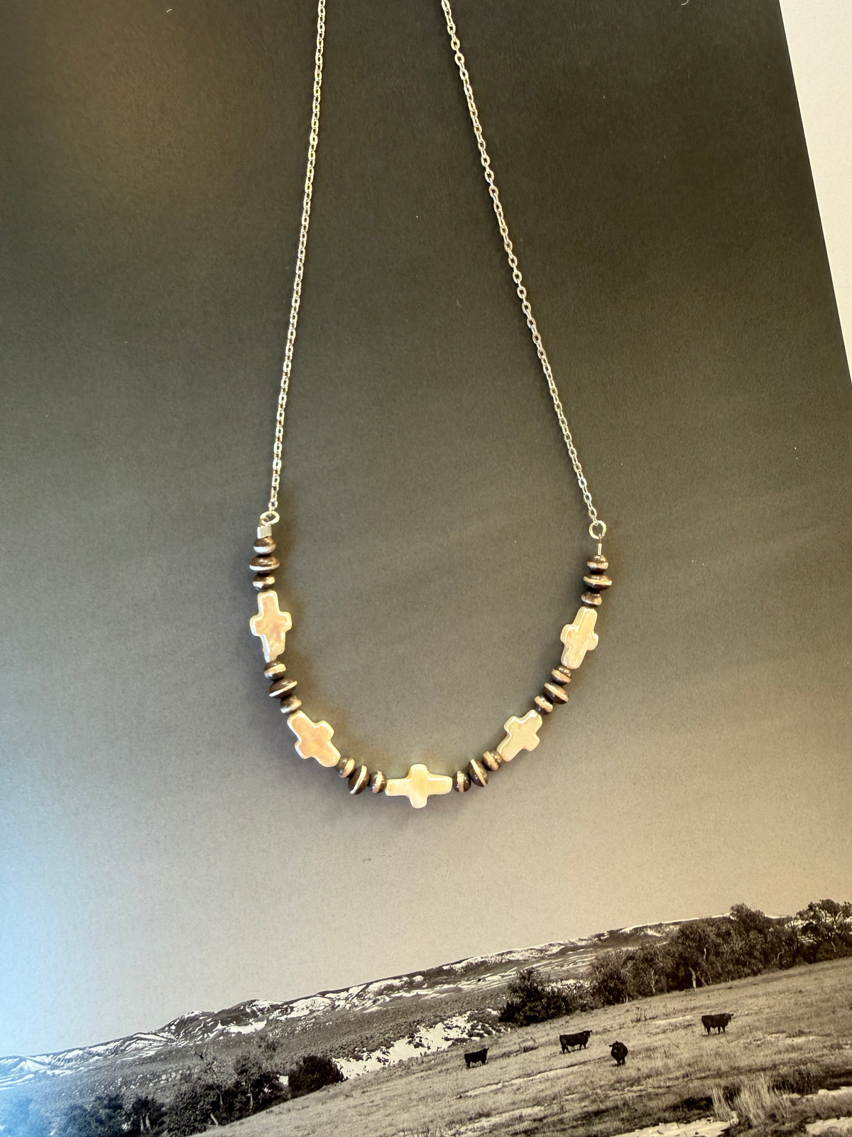 Sunday Silver Beaded Necklace