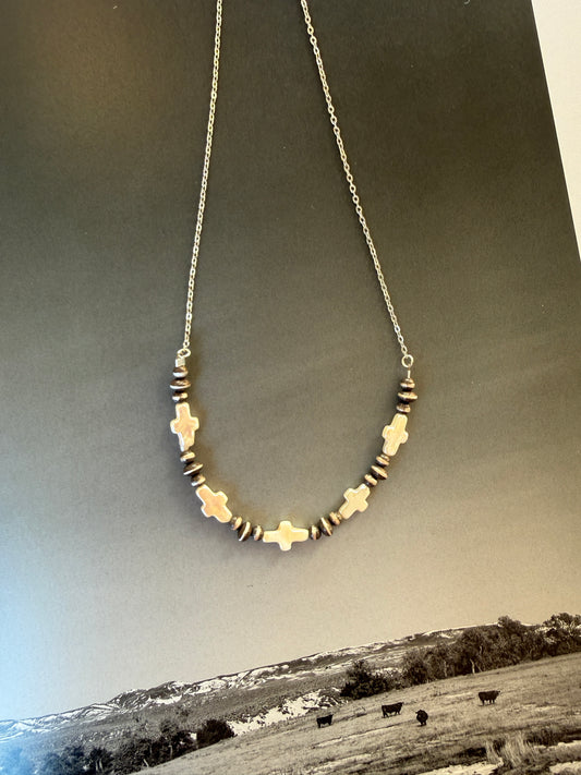 Sunday Silver Beaded Necklace