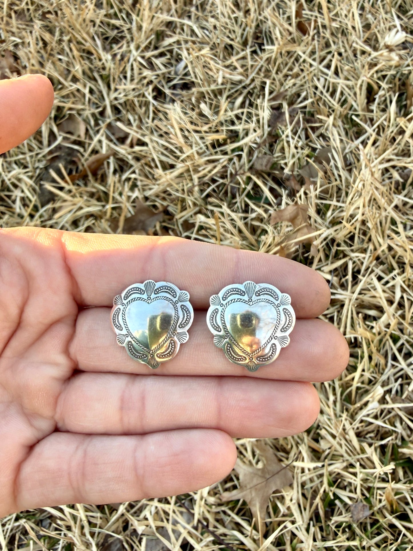 PRE ORDER Heart Concho Studs