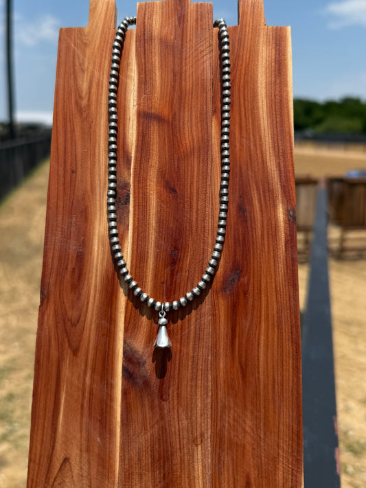 Silver Pearl Blossom Necklace
